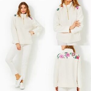 XL Lilly Pulitzer Cream Textured Pullover